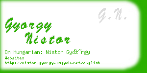 gyorgy nistor business card